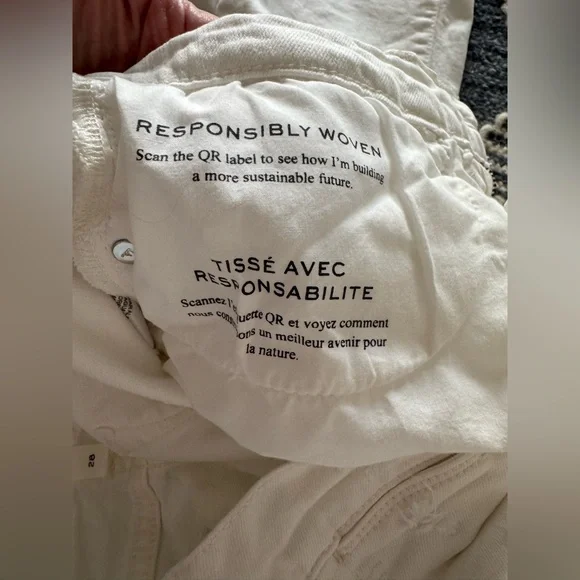 FRAME Le High Straight White Fray Jeans Size 28 - Picture 7 of 15